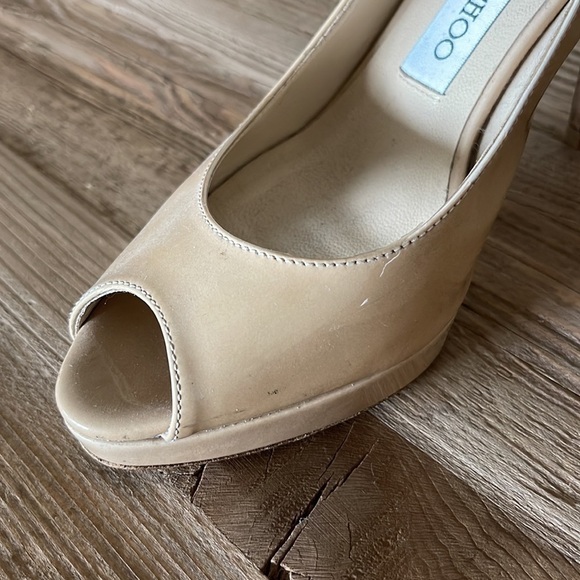 Jimmy Choo patent leather peep toe heels - Picture 6 of 8